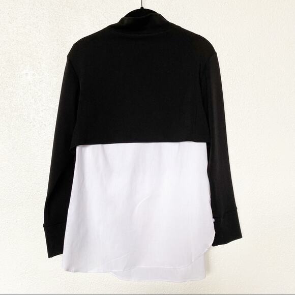 DREW Black Layered Side Button Mock Neck Top Size XS - Picture 11 of 11